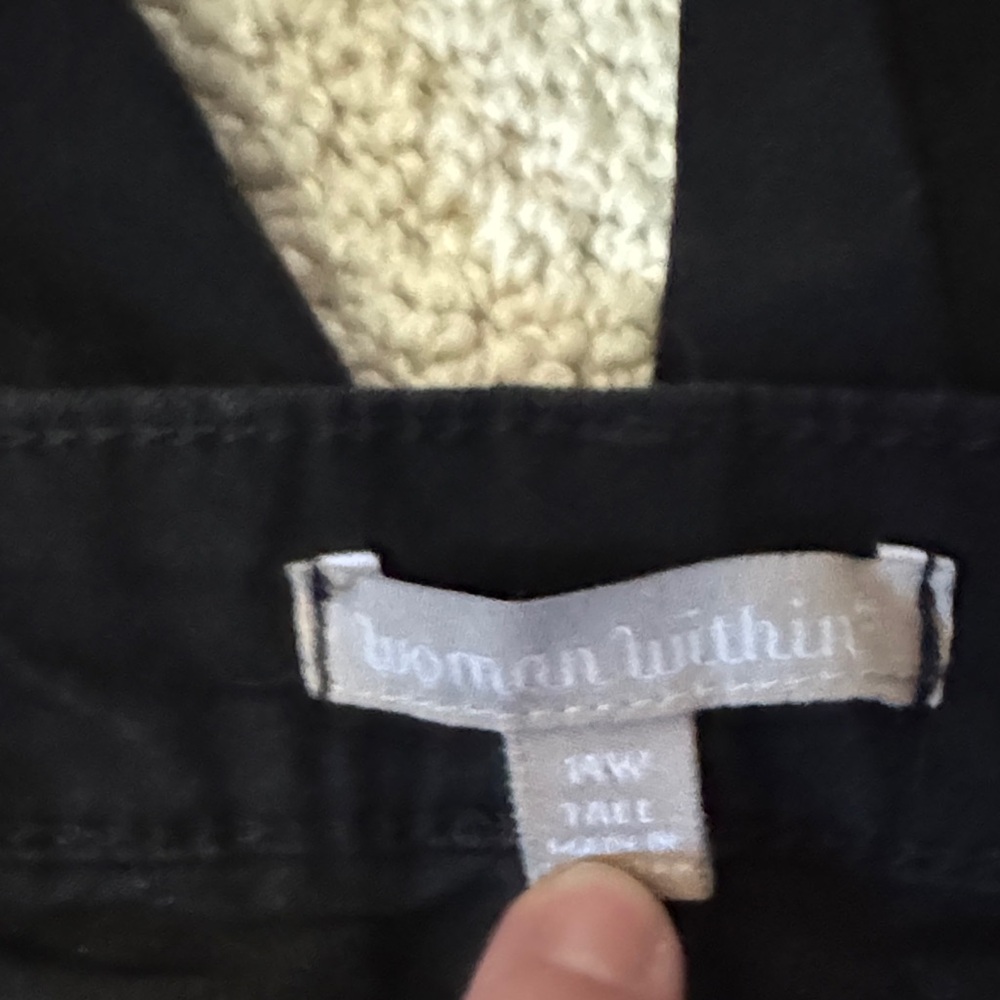Woman Within Black Straight Leg Jeans - Picture 2 of 6